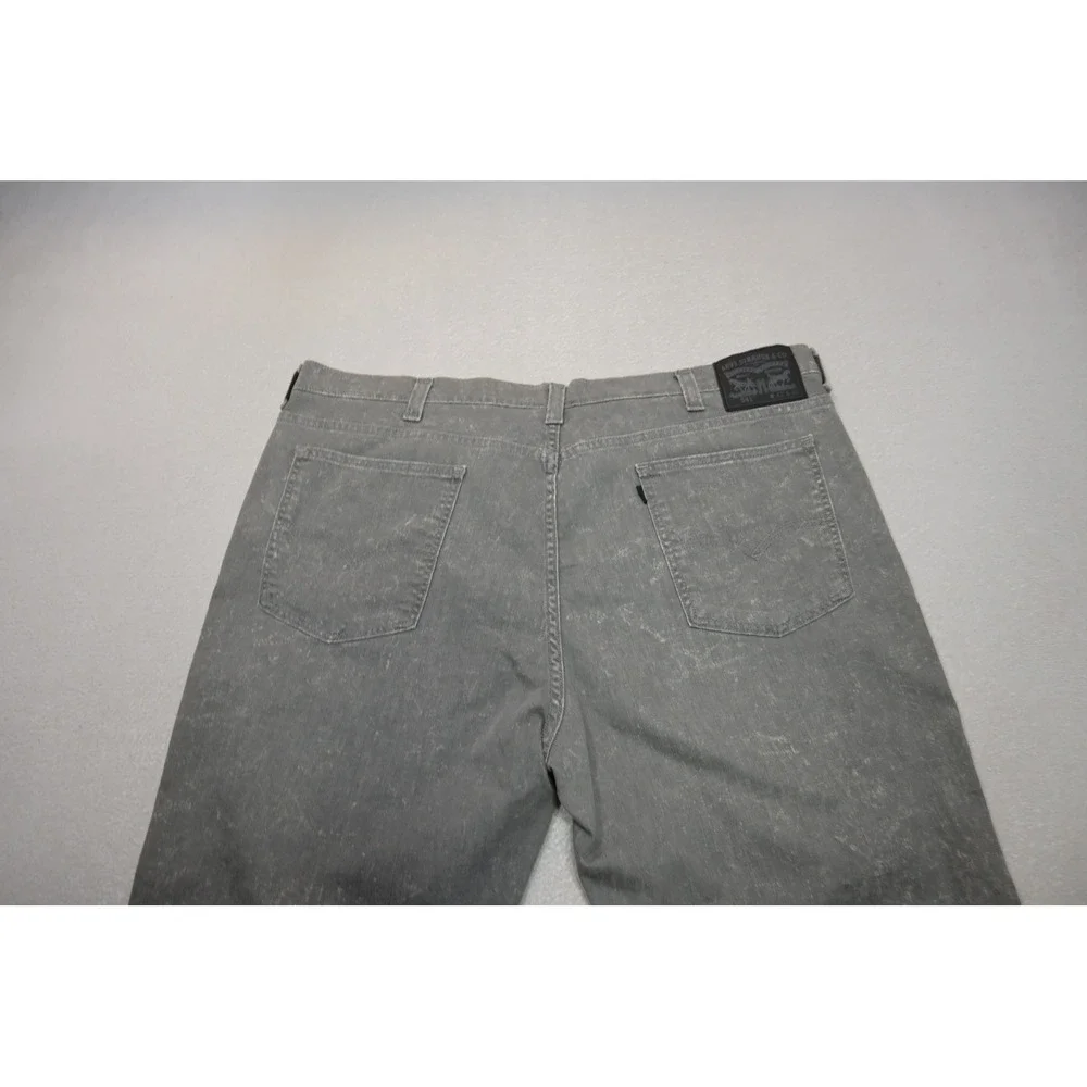 Levis 541 Athletic Taper Mens 42x30 Grey Acid Wash Stretch Jeans Excellent